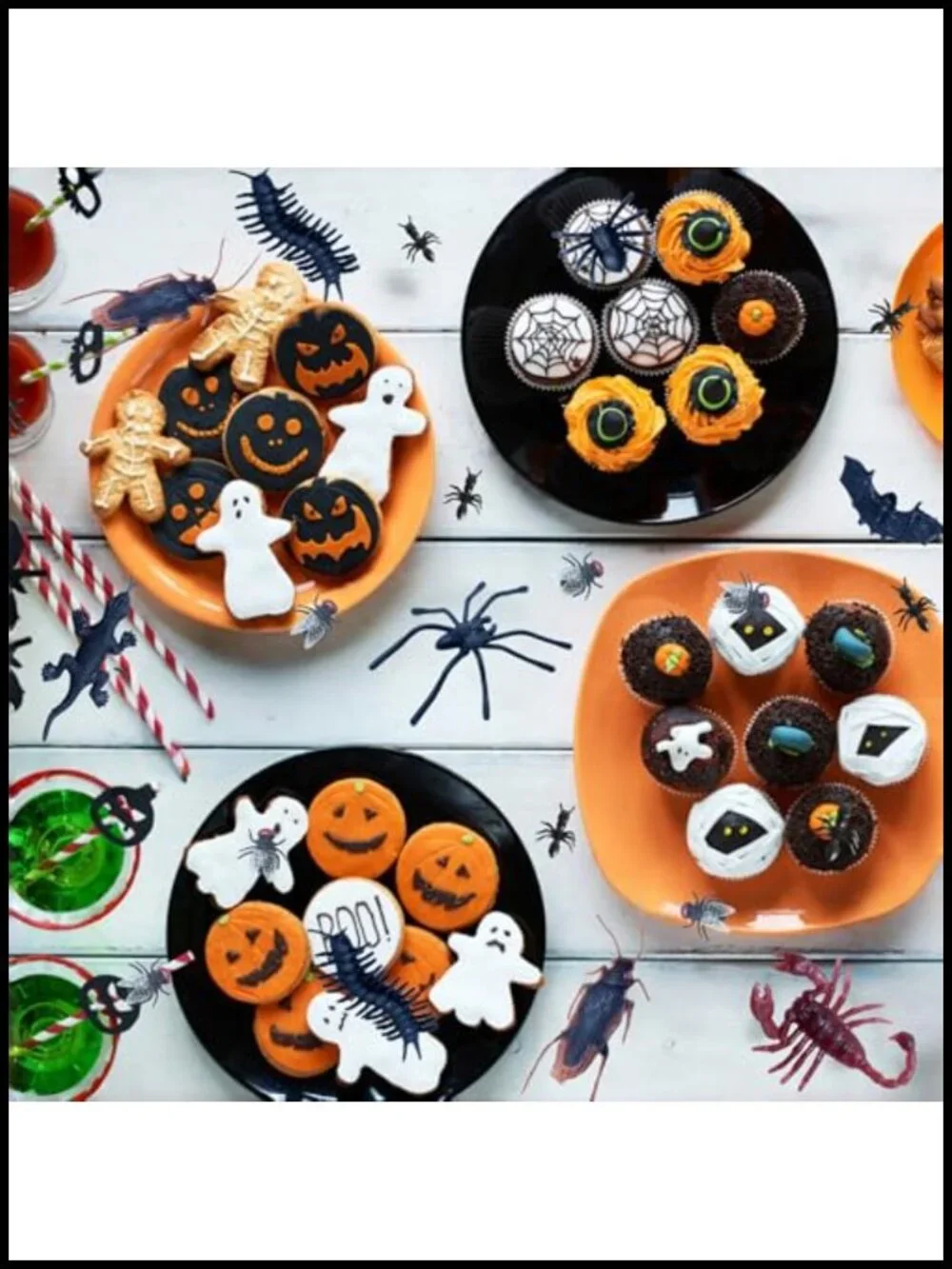 180 Pc Realistic Fake Plastic Bugs Insects Halloween Pranks Party Favors Gag